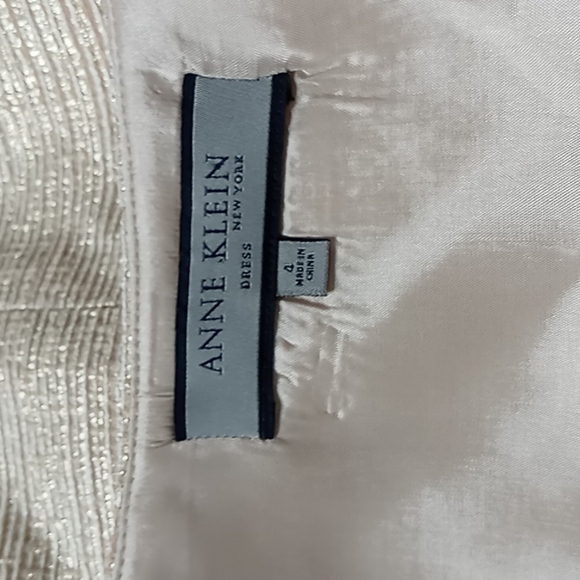 Ann Klein NY Gold Metallic Dress Size 4 - Picture 9 of 11